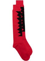 Comme des Garçons Homme Plus chaussettes en coton à imprimé graphique - Rouge