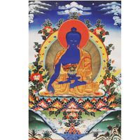 Thangka Reproductie - Medicijn Boeddha - thumbnail