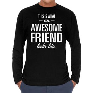 Awesome friend / vriend cadeau t-shirt long sleeves heren