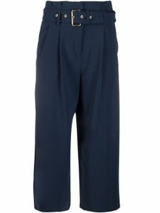 Michael Michael Kors pantalon court à taille ceinturée - Bleu