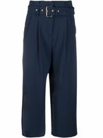 Michael Michael Kors pantalon court à taille ceinturée - Bleu