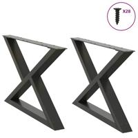 Salontafelpoten 2 st 70x(42-43,3) cm staal antraciet