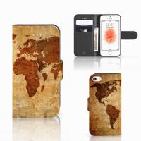 Apple iPhone 5 | 5s | SE | Flip Cover | Wereldkaart
