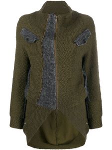 Yohji Yamamoto Pre-Owned veste zippée à design patchwork - Vert