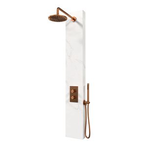 BRAUER Copper Edition Thermostatisch Douchepaneel 2-weg Calacatta gold SET 01