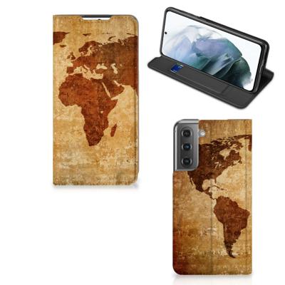 Samsung Galaxy S21 FE | Book Cover | Wereldkaart