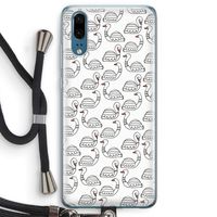 Zwanen: Huawei P20 Transparant Hoesje met koord