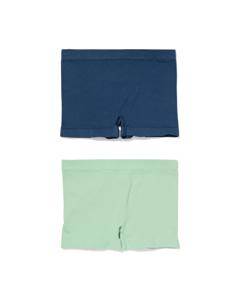 HEMA Kinderboxers Naadloos Met Ribbels - 2 Stuks  Groen (groen)