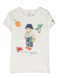 POLO RALPH LAUREN KIDS t-shirt à imprimé Polo Bear - Blanc