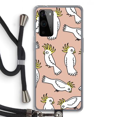 Papegaai: OnePlus 9 Pro Transparant Hoesje met koord