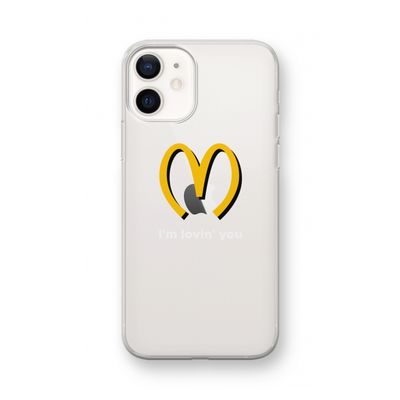 I'm lovin' you: iPhone 12 mini Transparant Hoesje