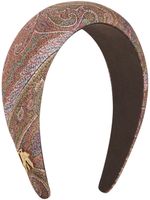 ETRO bandeau en soie à motif cachemire - Marron