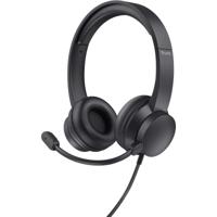 Trust HS-201 Headset Bedraad Hoofdband Kantoor/callcenter USB Type-A Zwart