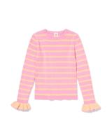 HEMA Kindertrui rib strepen roze (roze) HEMA Kindertrui rib strepen roze (roze)