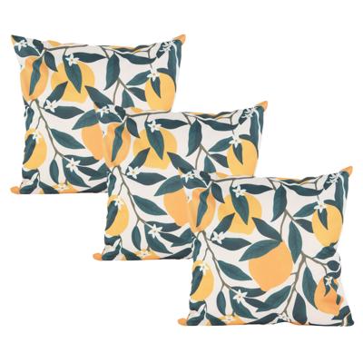 Buitenkussen citroenen - 3x - geel/groen - 60 x 60 cm - Water en UV bestendig - kussens voor buiten Buitenkussen citroenen - 3x - geel/groen - 60 x 60 cm - Water en UV bestendig - kussens voor buiten