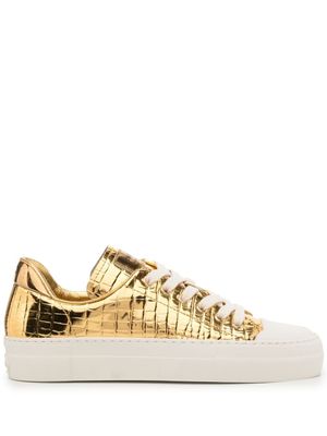 TOM FORD baskets métallisées à effet peau de crocodile