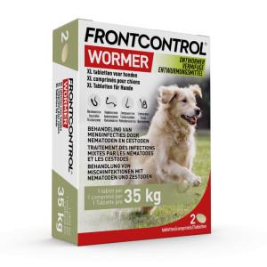 Frontcontrol Wormer ontwormingstablet hond XL (35+ kg) 2 tabletten