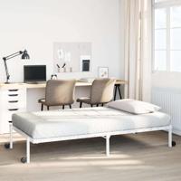 Bedframe zonder matras opvouwbaar 90x190 cm staal wit Bedframe zonder matras opvouwbaar 90x190 cm staal wit