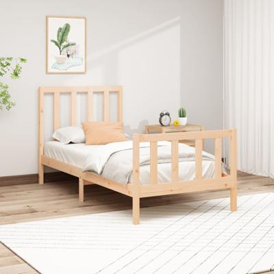 Bedframe zonder matras massief grenenhout 90x200 cm