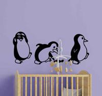 Muurstickers vogels Schattige pinguïns lopen - thumbnail