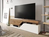 Tv-meubel CESAR 2 deuren wit/wotan eik - thumbnail