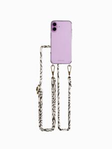 Høyde iPhone 16 backcover - Telefoonhoes met koord - Blanc Bliss