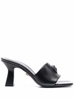 Versace mules Medusa Head en cuir - Noir