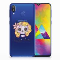Silicone Back Case Samsung Galaxy M20 (Power) Boho Skull