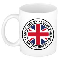 Cadeau koffiemok UK - vlag - I love - 300 ml - keramiek - landen thema - support