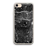 Zwart marmer: iPhone 7 Transparant Hoesje