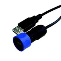 Bulgin USB-kabel USB 2.0 USB-A stekker, USB-micro-B stekker 2.00 m Zwart, Blauw PXP4040/B/2M00