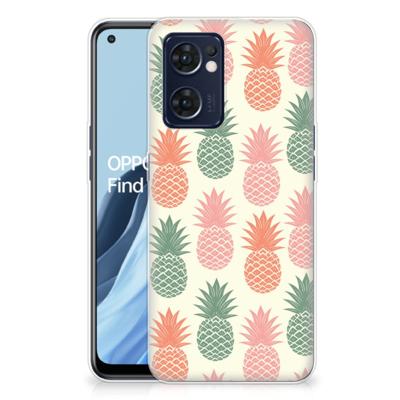 OPPO Reno 7 5G | Find X5 Lite | Siliconen Case | Ananas