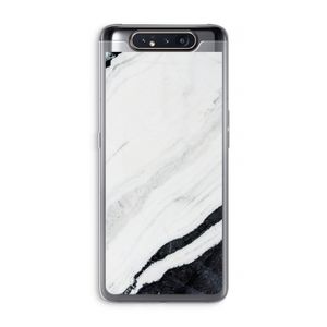 Elegante marmer: Samsung Galaxy A80 Transparant Hoesje