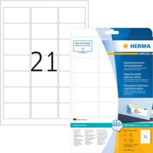 HERMA Adress-etiketten wit Movables/verwijd. 63.5x38.1 A4 525 st.