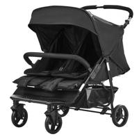 VEVOR tweelingwagen kinderwagen kinderwagen 82x74x102cm zwart