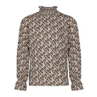 KIEstone winter blouse meisjes - bruin panter - Fieke KIEstone winter blouse meisjes - bruin panter - Fieke