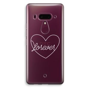 Forever heart pastel: HTC U12+ Transparant Hoesje