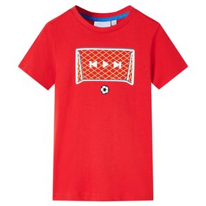 Kindershirt met doelprint 104 rood