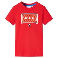 Kindershirt met doelprint 104 rood