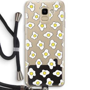 Spiegeleitjes: Samsung Galaxy J6 (2018) Transparant Hoesje met koord