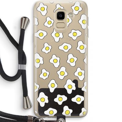 Spiegeleitjes: Samsung Galaxy J6 (2018) Transparant Hoesje met koord