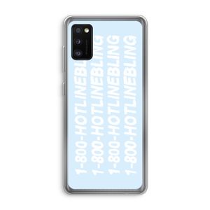 Hotline bling blue: Samsung Galaxy A41 Transparant Hoesje