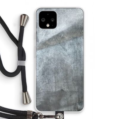 Grey Stone: Pixel 4 Transparant Hoesje met koord