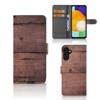 Samsung Galaxy A04s | Samsung Galaxy A13 5G Book Style Case Old Wood - thumbnail