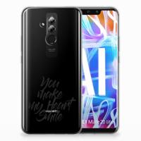 Huawei Mate 20 Lite | Siliconen hoesje | met naam Heart Smile