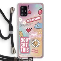 Positivity: Samsung Galaxy A51 5G Transparant Hoesje met koord