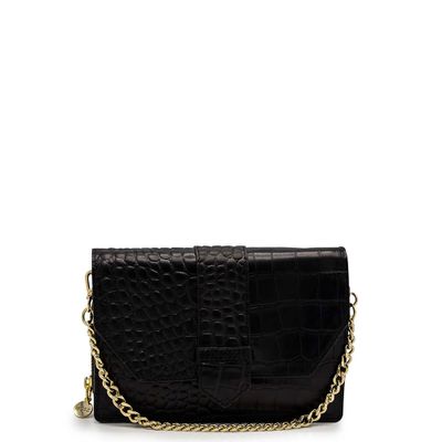 MOSZ Krisbag Telefoontasje Croco Black Gold MOSZ Krisbag Telefoontasje Croco Black Gold