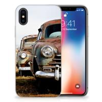 Apple iPhone X | Xs | Siliconen hoesje | met foto Vintage Auto