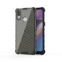 Voor Galaxy A10s shock proof honingraat PC + TPU case (zwart)