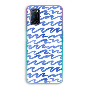 Blauwe golven: Oppo A72 Transparant Hoesje